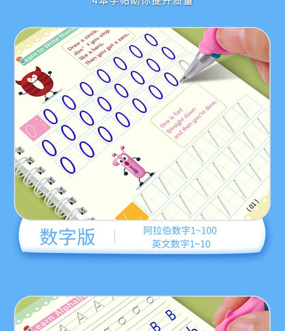 Montessori Reusable Drawing Copybook for Kids' Writing Skills