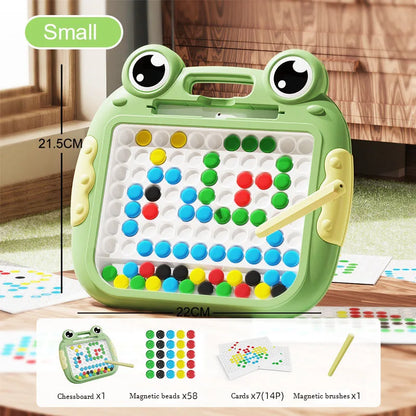 Large Magnetic Drawing Board with Beads and Pen for Kids