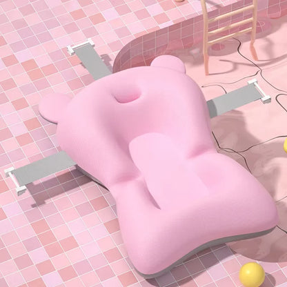 Foldable Baby Bath Support Seat - Adjustable Infant Cushion