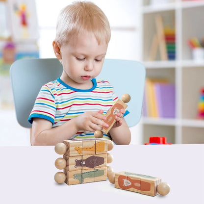 Wooden Montessori Musical Rattle Hand Bell for Babies