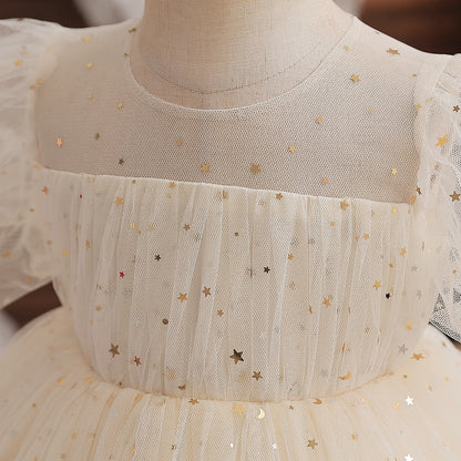 Floral Embroidery Lace Baby Dress for Girls 0-5T