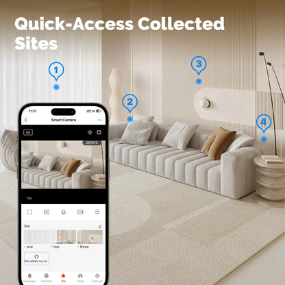 4MP WiFi Indoor Pan/Tilt Security Camera with Night Vision