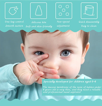 Electric Baby Nasal Aspirator for Safe Snot Removal