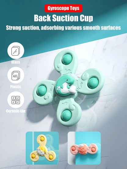 3-Pack Baby Bath Toys with Suction Cups - Fun Rattle Play
