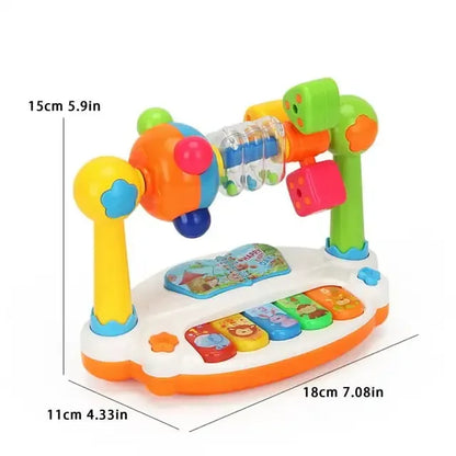 Rotating Musical Piano Keyboard for Toddlers with Lights