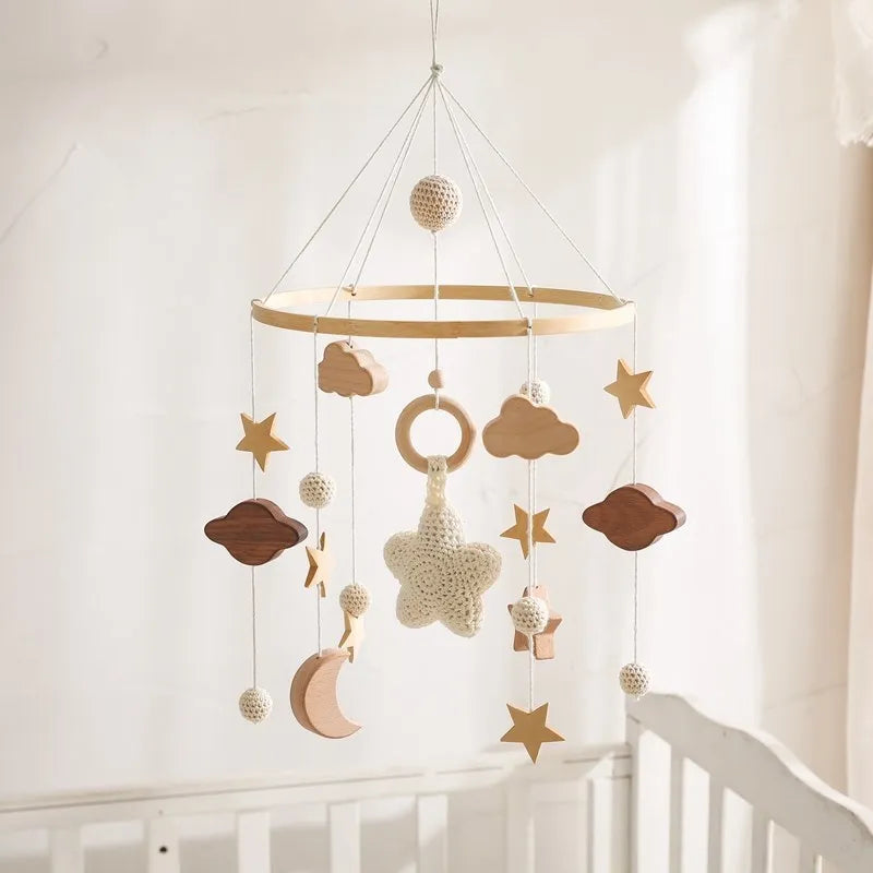 Musical Baby Cloud Rattle & Crib Mobile for Newborns