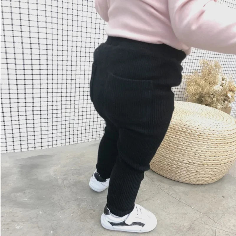 Cotton High Waist Leggings for Baby Girls and Boys