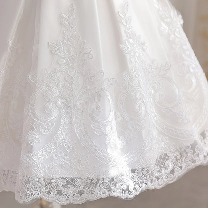 Floral Embroidery Lace Baby Dress for Girls 0-5T