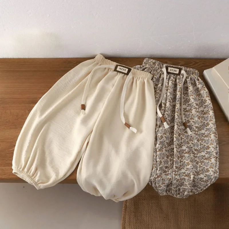 Kids Summer Jogger Pants for Boys and Girls, Solid Colors
