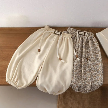 Kids Summer Jogger Pants for Boys and Girls, Solid Colors
