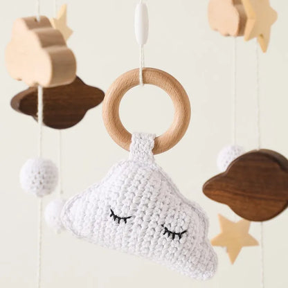 Musical Baby Cloud Rattle & Crib Mobile for Newborns