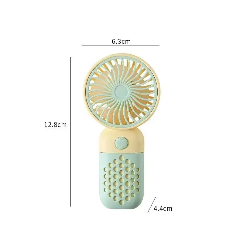 Ventilateur de charge portable 2025, petit ventilateur de poche mignon de dessin animé pour étudiant, mini ventilateur USB portable