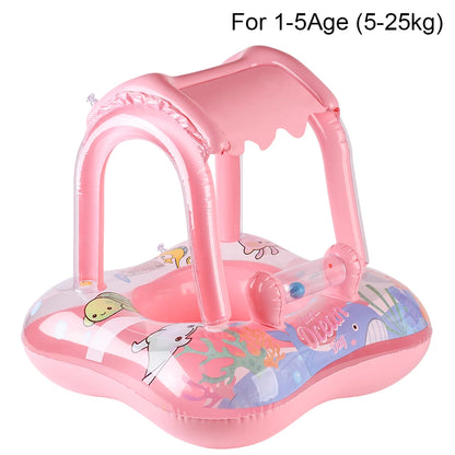 Canopy Pool Float for Babies and Toddlers - Safe Swim Ring