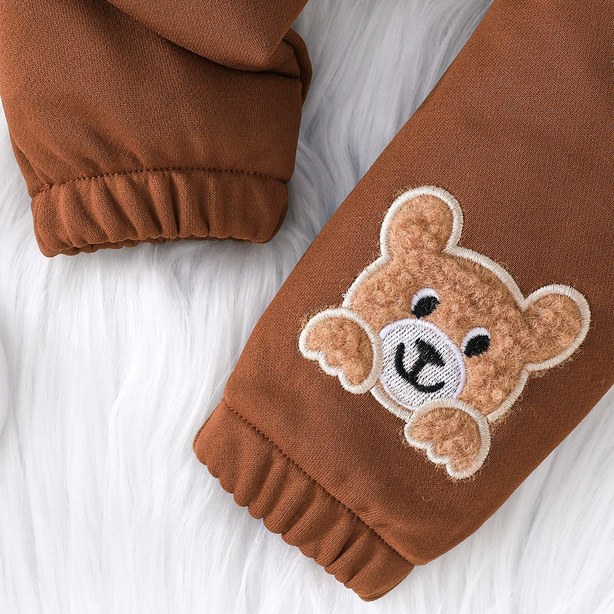 Casual Cartoon Bear Outfit for Infants 3-24 Months