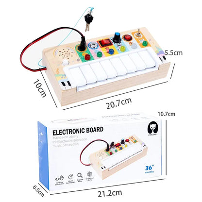 Montessori Busy Board for Children with LED Light Activities