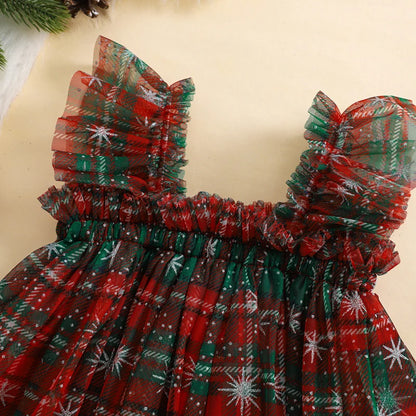 Toddler Christmas Tutu Dress for Baby Girls, Sizes 6M-4Y
