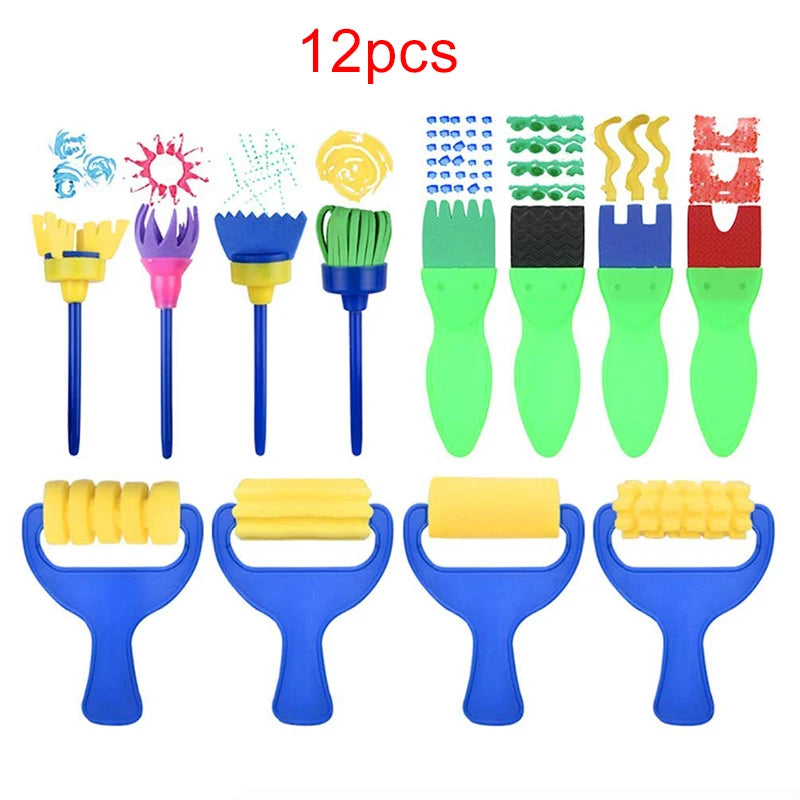 Children's Painting Sponge Brush Set for Creative Play