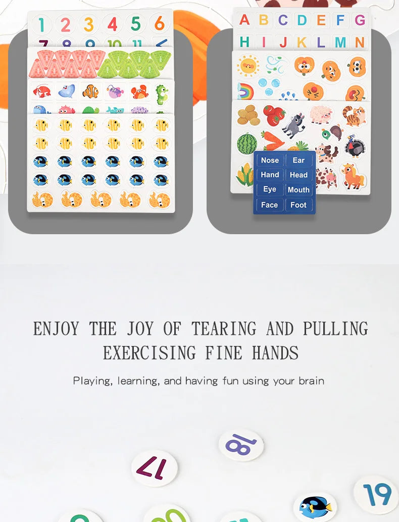Montessori Busy Book for Early Learning in Children 1-3 Years