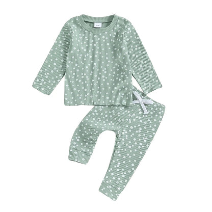 Toddler Girl Floral Print Long Sleeve Top & Pants Set