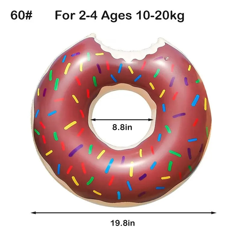 Inflatable Donut Swimming Ring Float for Kids and Adults