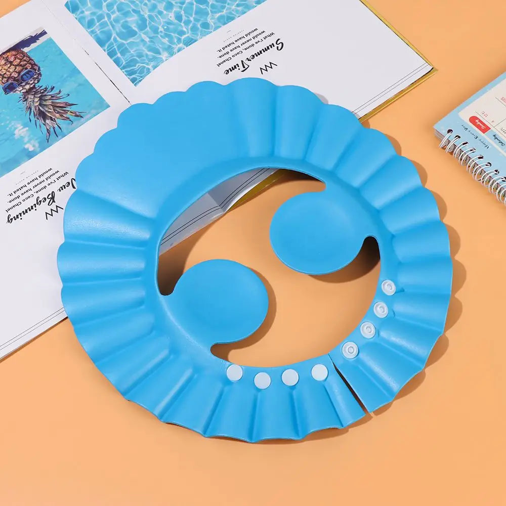 Kids Adjustable Hair Wash Shower Cap with Ear Protection