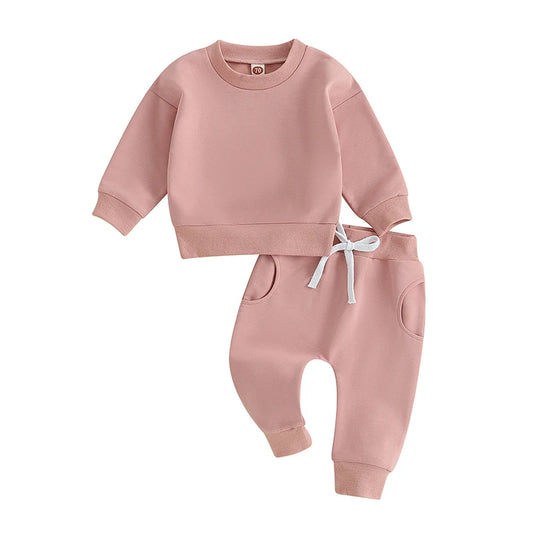 Newborn Long Sleeve Sweatshirt and Pants Set for Fall