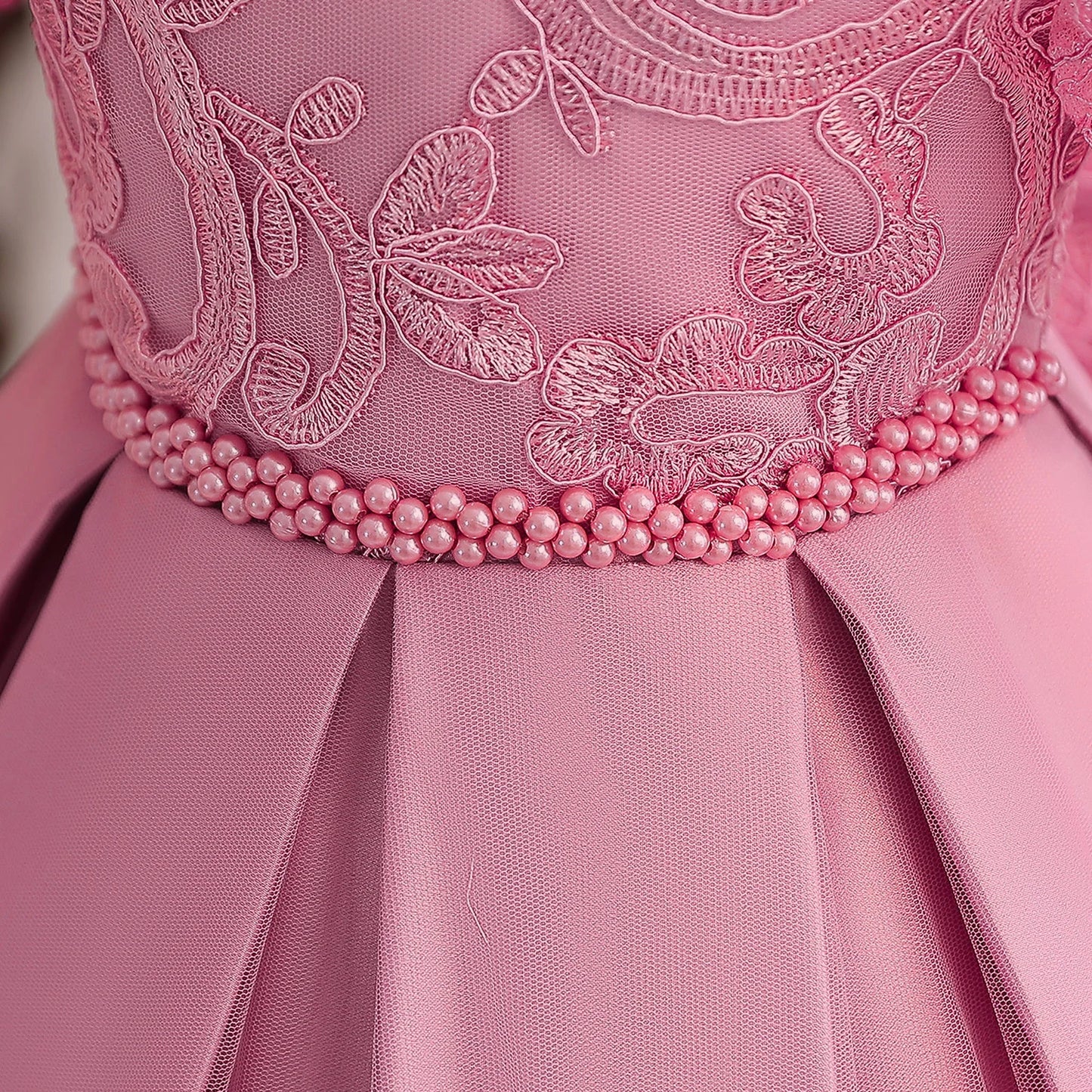Floral Embroidery Lace Baby Dress for Girls 0-5T