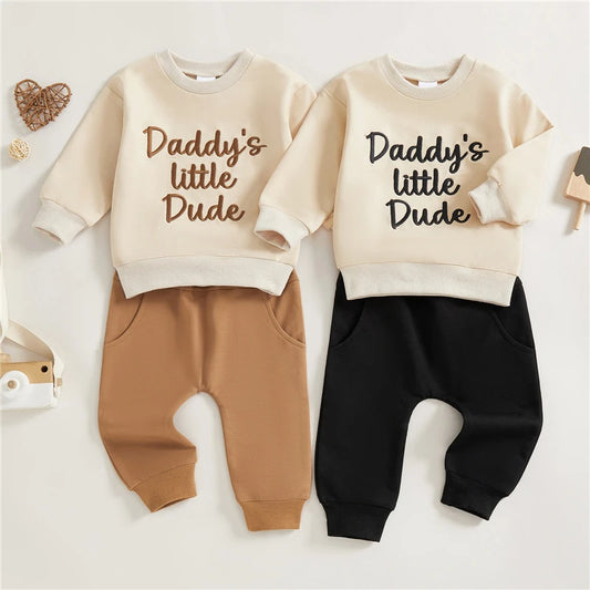 Embroidered Sweatshirt & Joggers Set for Toddler Boys