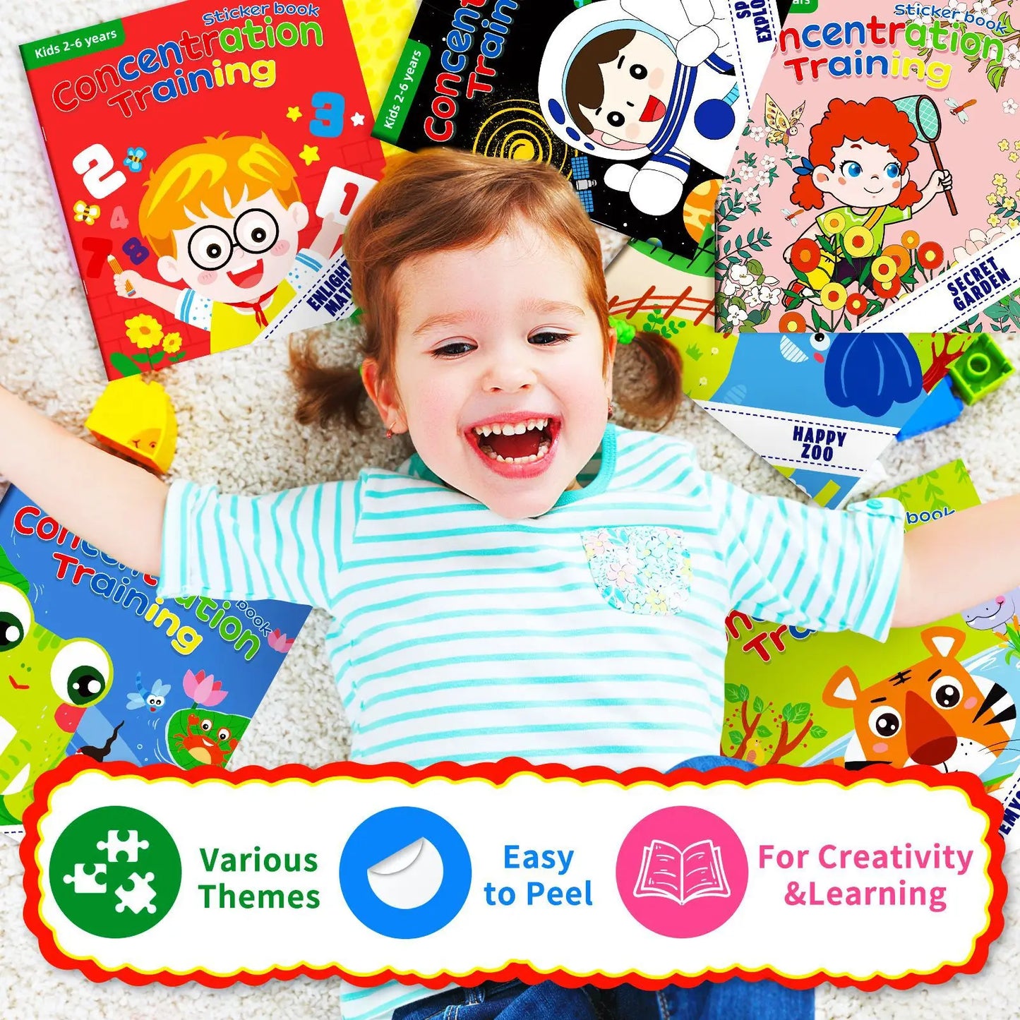Kawaii Sticker Book for Kids - Educational DIY Puzzle Activity