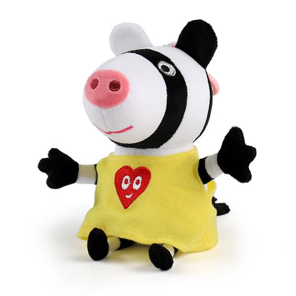 19 cm 100 % ekte PEPPA PIG utstoppet myk dukke Peppa George Zoe Suzy Rebecca Emily Danny Pedro bjørn Dinosaur Barn Plysj leketøy