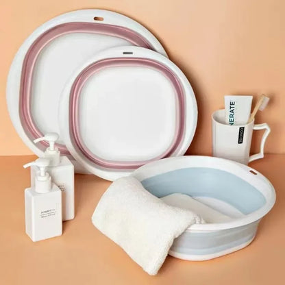 Portable Folding Baby Bath Basin for Travel and Home Use