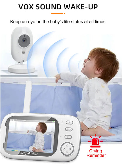 3.5 Inch Wireless Video Baby Monitor with Night Vision & Audio