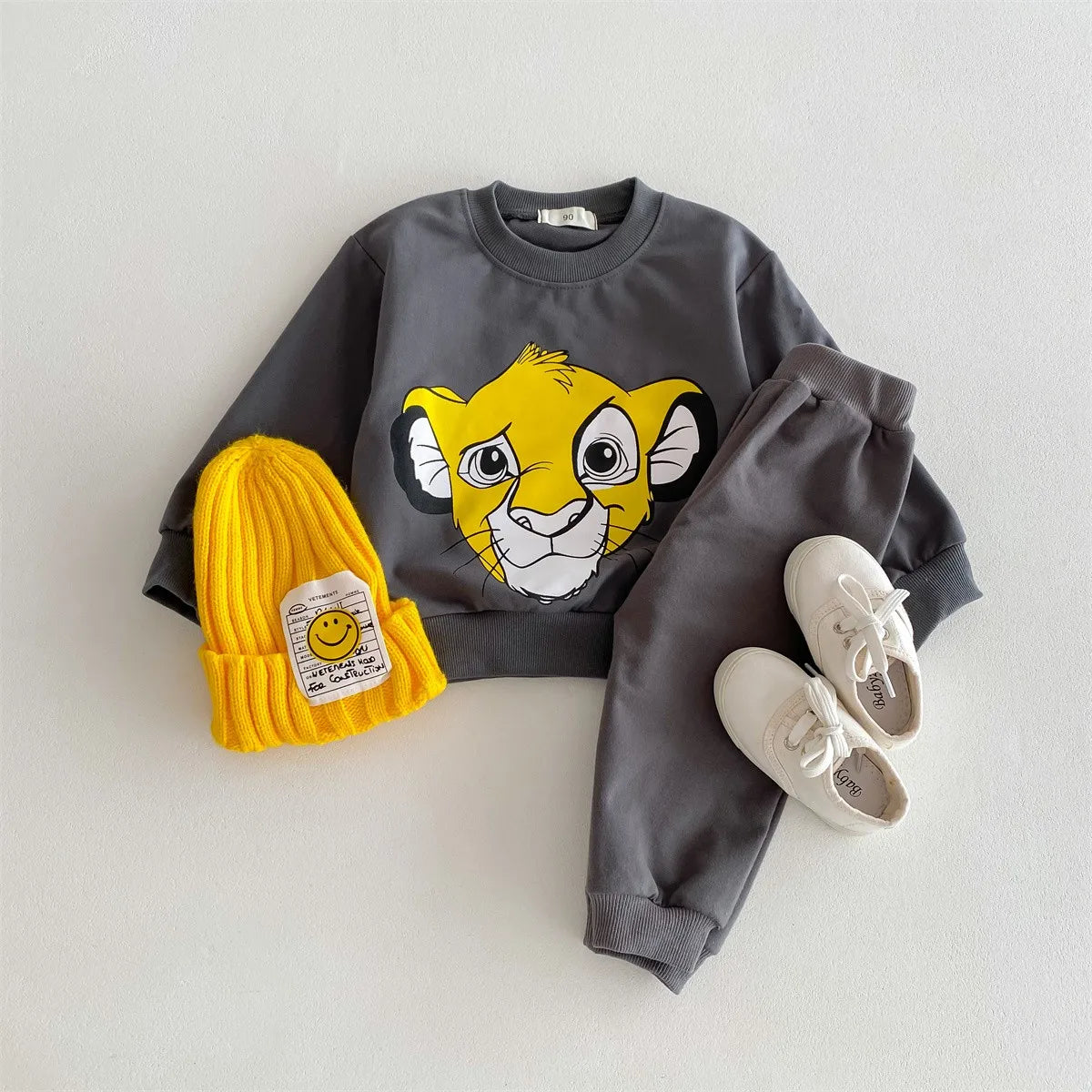 Kids Cartoon Hoodie and Sweatpants Outfit Set, 2pc