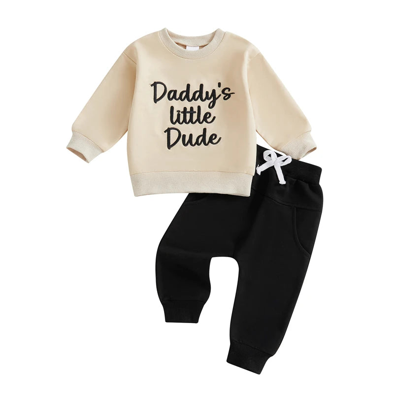 Embroidered Sweatshirt & Joggers Set for Toddler Boys