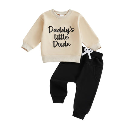 Embroidered Sweatshirt & Joggers Set for Toddler Boys
