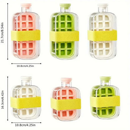 2-in-1 Ice Cube Bottle with Easy Press Release Tray