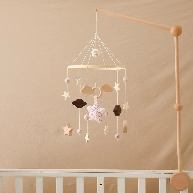 Musical Baby Cloud Rattle & Crib Mobile for Newborns