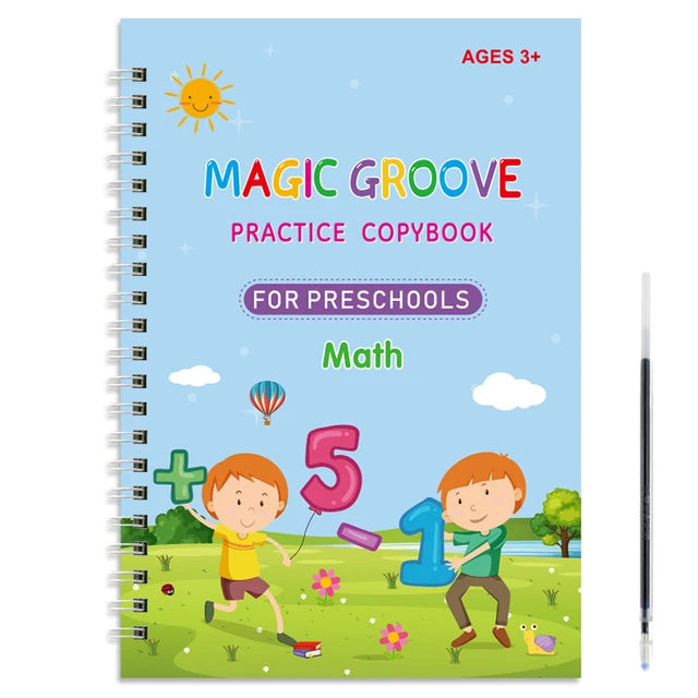 Montessori Reusable Drawing Copybook for Kids' Writing Skills