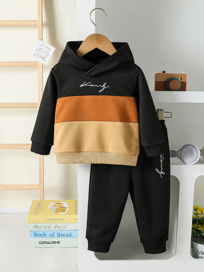 Toddler Boys' Fall Hoodie and Pants Casual Outfit 1-3Y