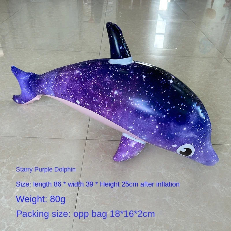 Colorful Inflatable Dolphin Pool Float for Kids