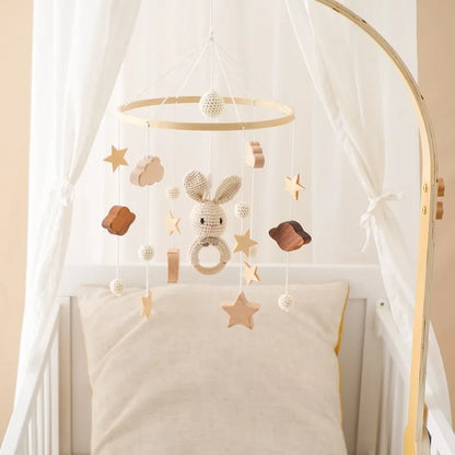 Musical Baby Cloud Rattle & Crib Mobile for Newborns