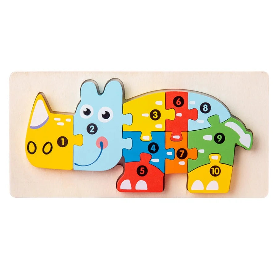 Wooden Standing Puzzle for Young Children and Babies