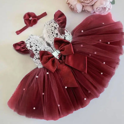 Toddler Girls Floral Embroidery Dress for Special Occasions