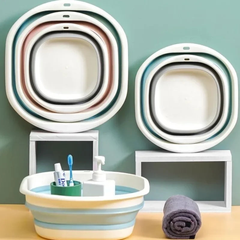 Portable Folding Baby Bath Basin for Travel and Home Use