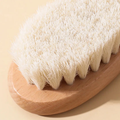 Baby Hairbrush and Ash Wood Comb Set for Gentle Care