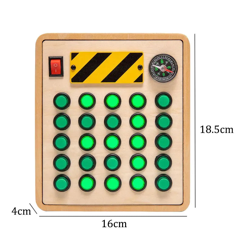 Montessori Busy Board for Children with LED Light Activities