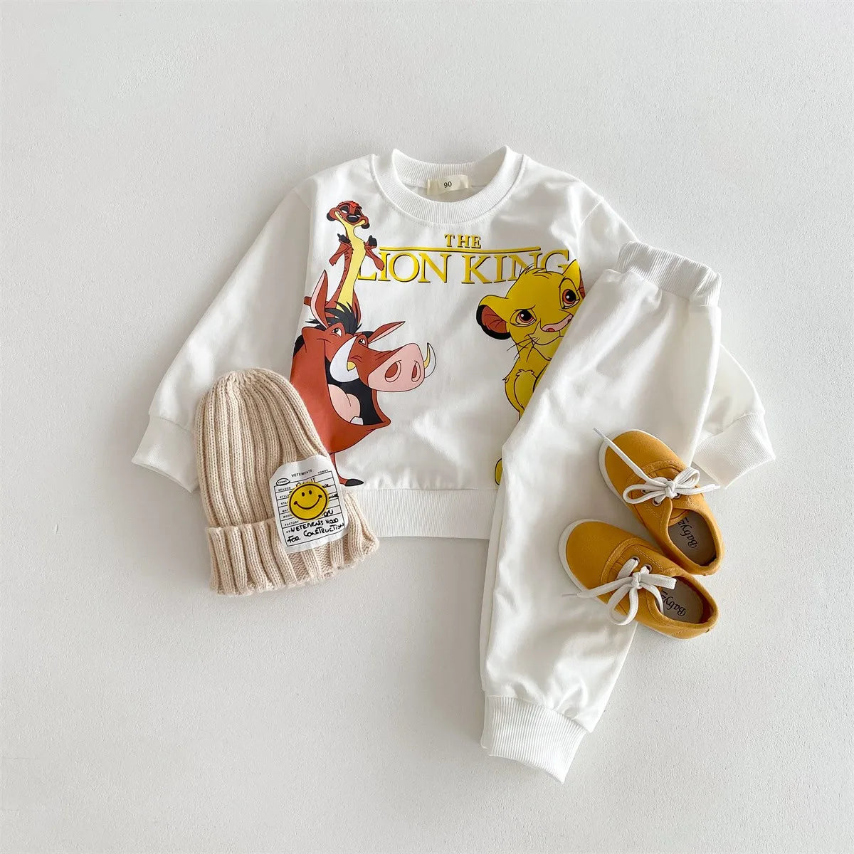 Kids Cartoon Hoodie and Sweatpants Outfit Set, 2pc
