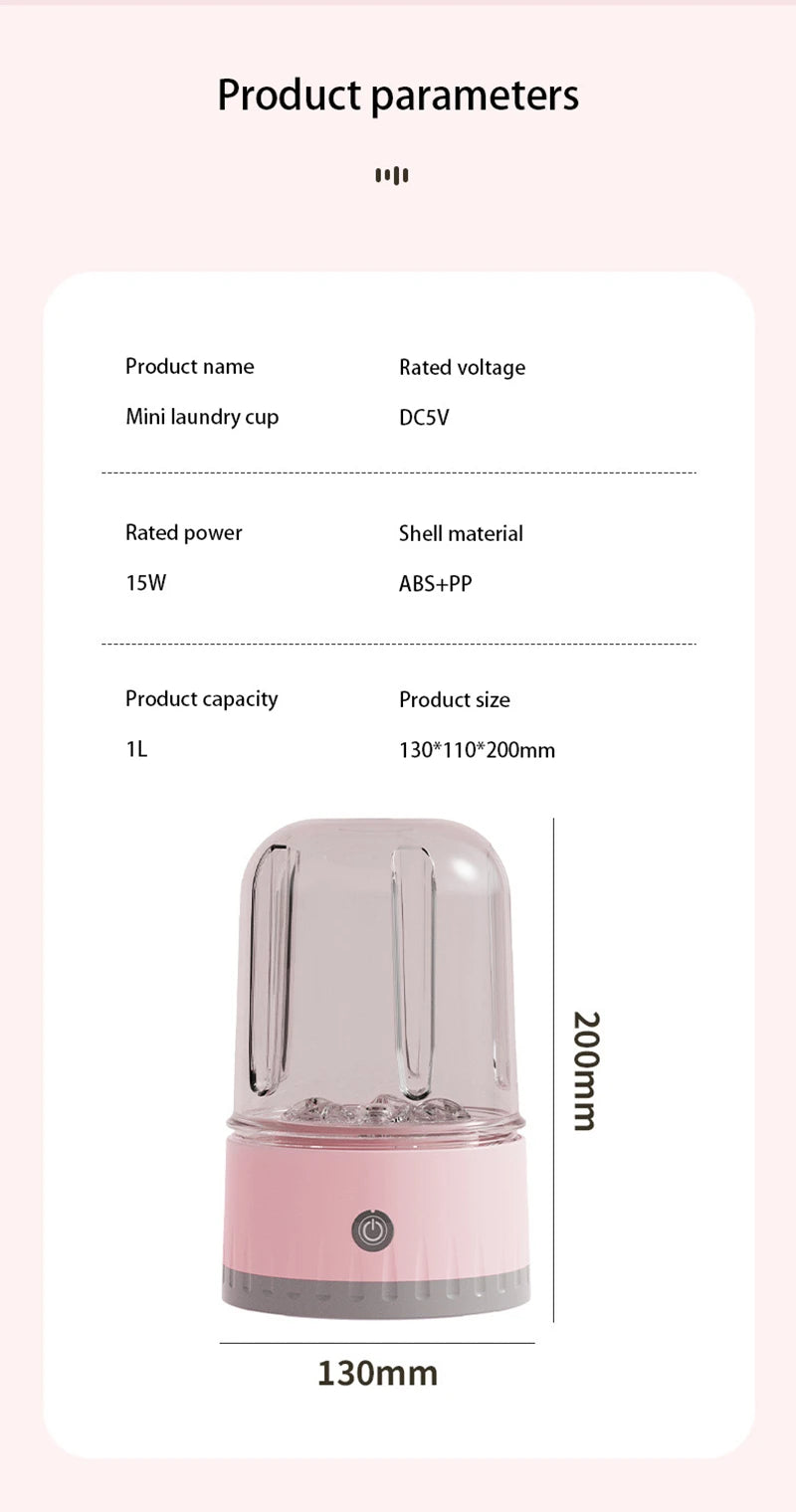 Portable Mini Washing Machine 1L for Travel and Home Use