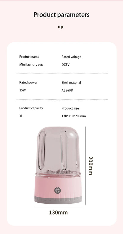 Portable Mini Washing Machine 1L for Travel and Home Use