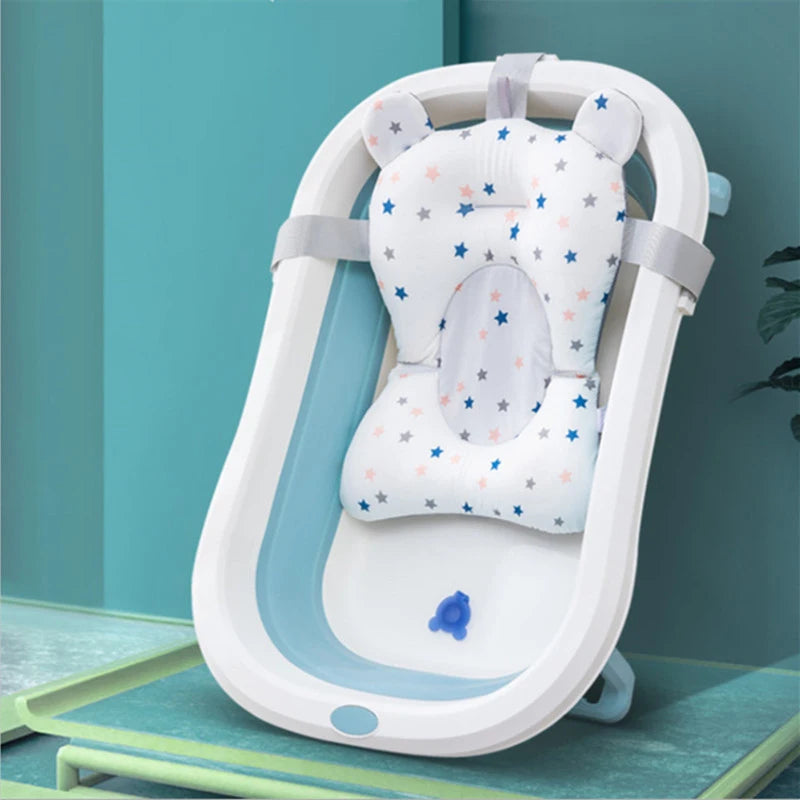 Foldable Baby Bath Support Seat - Adjustable Infant Cushion
